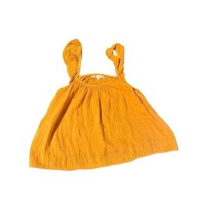 Xirena‎ Anthropologie Bright  Orange Gauze Adjustable straps Summer Top Size S
